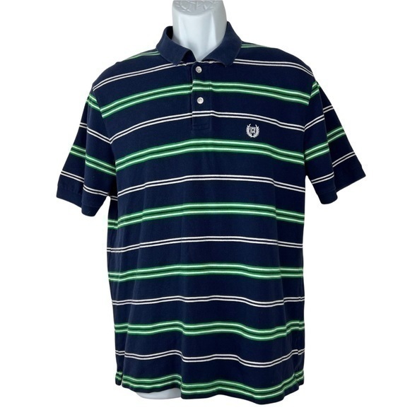 Chaps Ralph Lauren Men Shirt Blue Striped Sz M - Picture 1 of 9